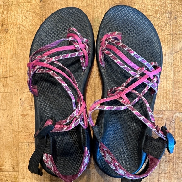 Chaco Women's Sandals with Pink and Purple Straps - Picture 3 of 4